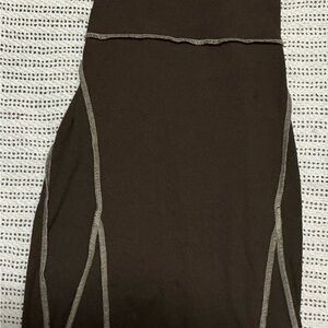 PrettyLittleThing Dark Brown Pencil Skirt